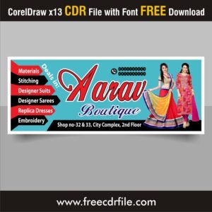 Boutique Banner Design Corel File - Free Download