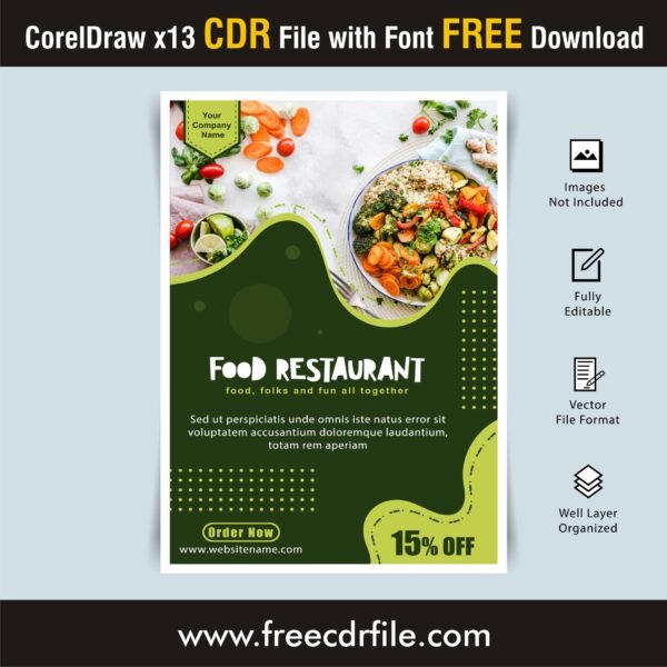 food restaurant leaflet design