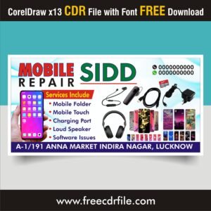 Mobile Repairing Flex Banner CDR Design Free Download