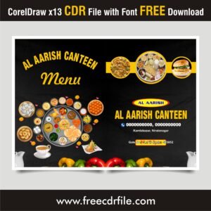 food menu card free download