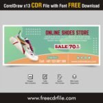 online shoes flex banner cdr file free download