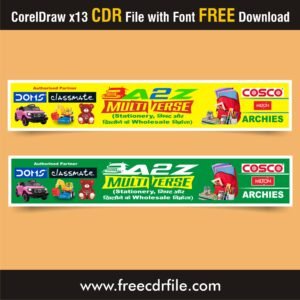 a to z stationery and toys flex banner cdr file free download