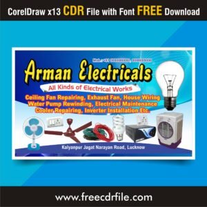 electronic shop banner cdr file free download