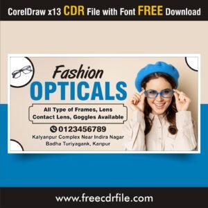 optical banner design cdr file free download